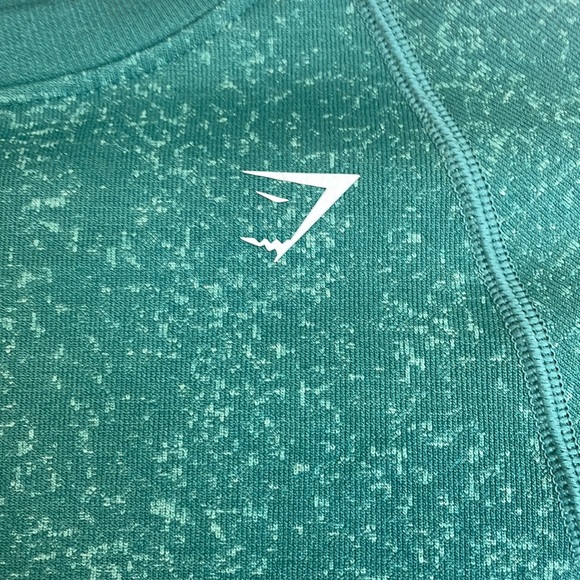 Teal Cropped Gymshark Long Sleeve - Picture 2 of 5